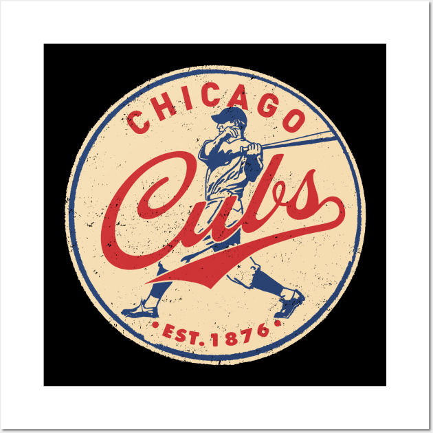 Old Style Chicago Cubs 1 by Buck Tee Wall Art by Buck Tee